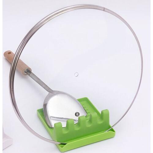 Kitchen Cooking Tools Kitchen Spoon Rest Utensil Spatula Plastic Holder Heat Resistant Pot Lid Tableware Storage Shelves 1PC