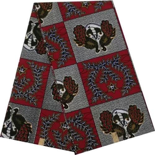 100% cotton 6yards/piece wax african woman breathable soft wax printed in fabric high quality bird design V-L 618