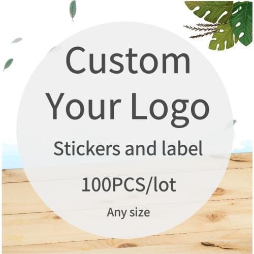 100PCS custom sticker and Customized LOGO/Wedding stickers/Design Your Own Stickers/Personalized stickers Food & Beverage Labels