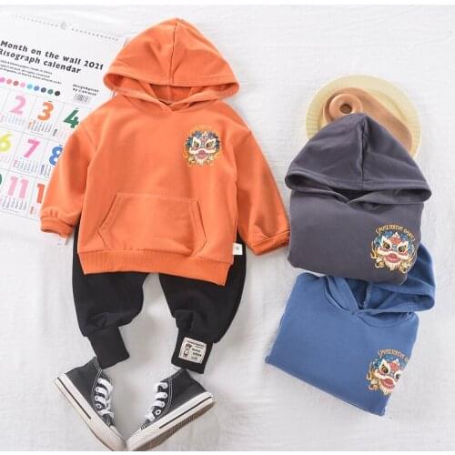 New Toddler Autumn Baby Clothing Children Boys Girls COTTON Brand Clothes Kids Hooded T-shirt Pants 2Pcs/set Suits Tracksuits