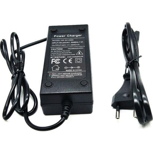 36V Battery Charger Output 42V 2A Charger Input 100-240 VAC Lithium Li-ion Charger For 10S 36V Electric Bike
