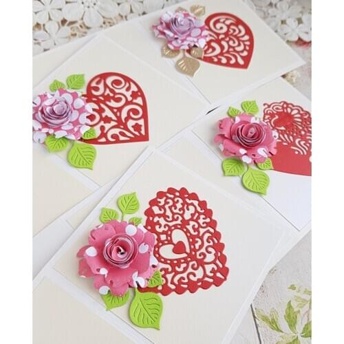 4pcs-set Lace Love Metal Cutting Dies Stencils For DIY Scrapbooking Decorative Embossing Handcraft Die Cutting Template