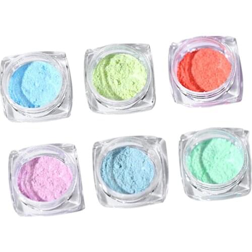 6 Colors Nail Art Glitter Dust Powder Acrylic Nail Art Sequins Nails Glitter