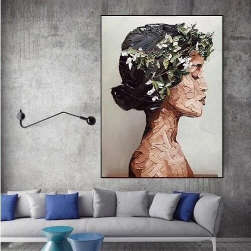 Abstract Portrait Woman Canvas Painting Posters and Prints Wall Art Modern Pictures for Living Room Home Decor Girls Cuadros