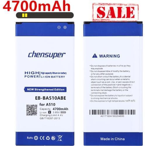 Chensuper 4700mAh EB-BA510ABE Battery for Samsung Galaxy 2016 Edition A510 SM-A510F A5100 A5 A510