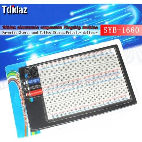 SYB-1660 Solderless Breadboard Protoboard 4 Bus Test Circuit Board Tie-point 1660 ZY-204