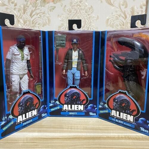 NECA Movie Predator VS Aliens Science Toys 40th Anniversary 3pcs The 2th Lineup Action figure Model