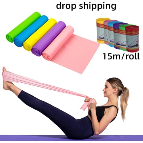 Convenient Yoga Elastic Band Pilates Resistance Film Sports Stretch Training Rope Fitness Equipment Supplies 1800mm