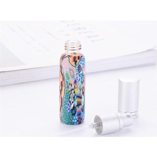 Hot 600pcs/lot Painting Glass Perfume Bottles with Spray Aromatherapy Perfumes 10ml Refillable bottle With Atomizer Travel
