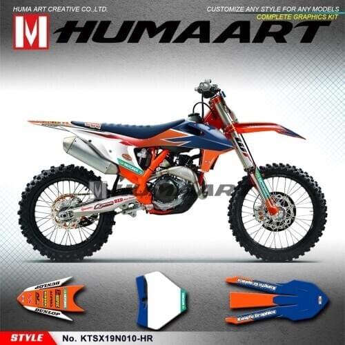 HUMAART MX Bike Graphics Complete Wrap Kit Decals Adhesives for 125 150 250 350 450 SX SXF SX-F XC XCF XC-F 2019 2020 2021