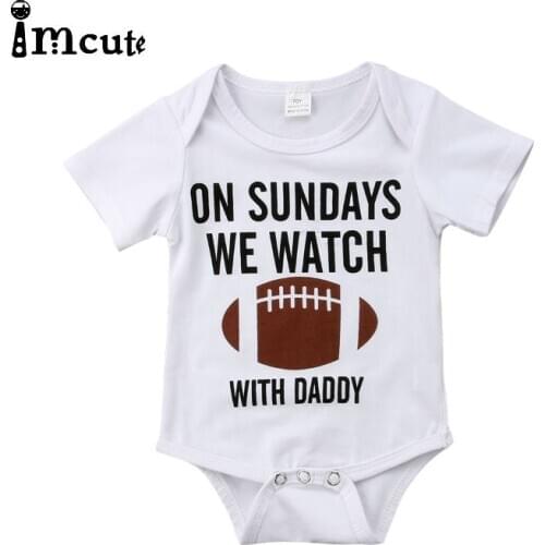 Imcute 2020 Brand New Newborn Infant Baby Girl Boy Bodysuit Letter One-Pieces White Jumpsuit Short Sleeve Outfits Spring Sunsuit