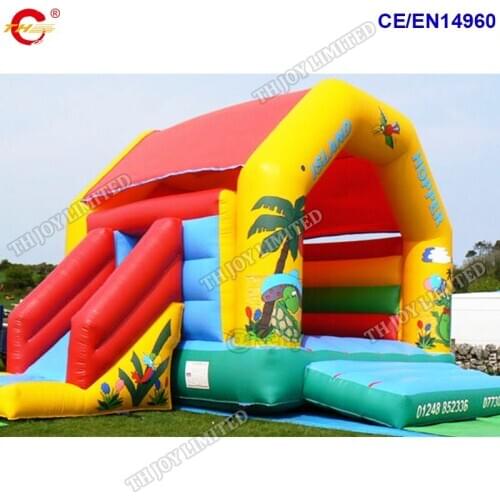 5x4m custom made inflatable bouncer with slide for sale, commercial inflatable bouncy castle air jumper for kids carnival rental
