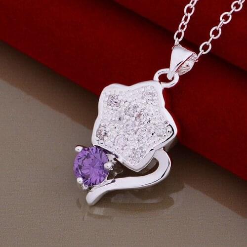 Wholesale High quality 925 silver Fashion jewelry chains necklace pendant WN-813
