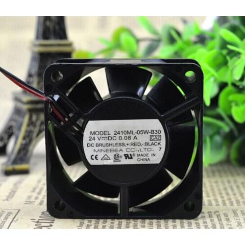 Wholesale: original 60*60*25 6CM 2410ML-05W-B30 24V 0.08A NMB 2 wire inverter cooling fan
