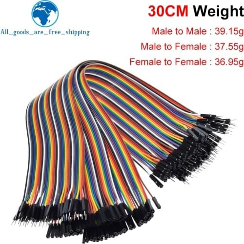 TZT 400pcs Jumper Wire Dupont Cable line 3P-3P 2.54mm Male to Male , Male to Female , Female to Female 30cm For Arduino