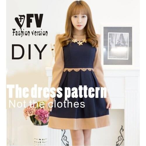 Dresses Sewing Pattern Template Cutting drawing Clothing DIY ((Not selling clothes)) BLQ- 148