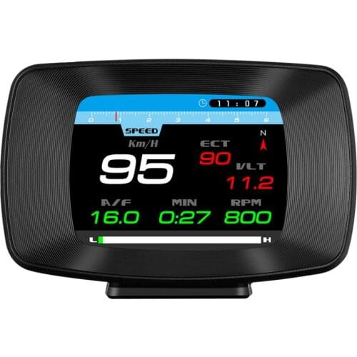 Overspeed Warning Windshield Projector Alarm System P13 Dual Car HUD OBD II GPS Speedometer Overspeed Alarm System