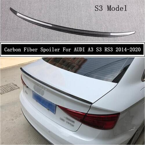 Carbon Fiber Spoiler For AUDI A3 S3 RS3 2014 2015 2016 2017 2018 2019 2020 Wing Lip Spoilers High Quality Car Accessories