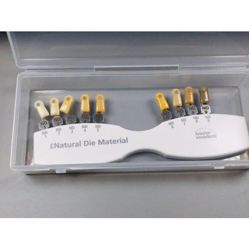 1pcs Dental IPS Natural Die Material Shade Guide Ivoclar Vivadent ND 1-9 Abutment