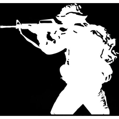 Soldier Weapon Gun Decoration Car Sticker Vinyl Accessories Motorcycle Graphic Cover Scratches Anti-UV Waterproof Accessories