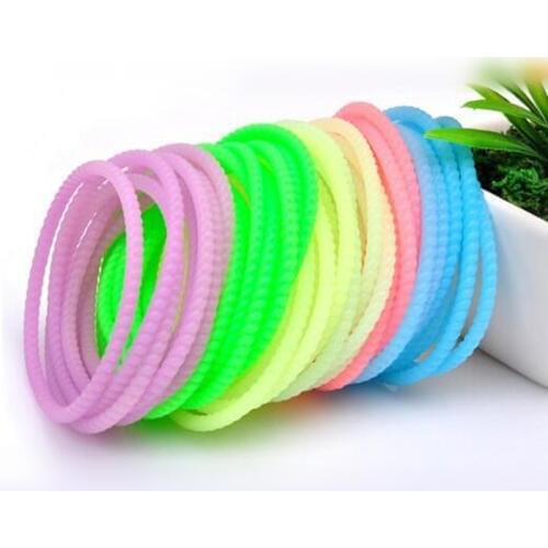 High Quality Fashion Fluorescent Color Super Elastic Whorl Candy Bracelet Hair Ring Hair Rope Fashion Headwear Wholesale
