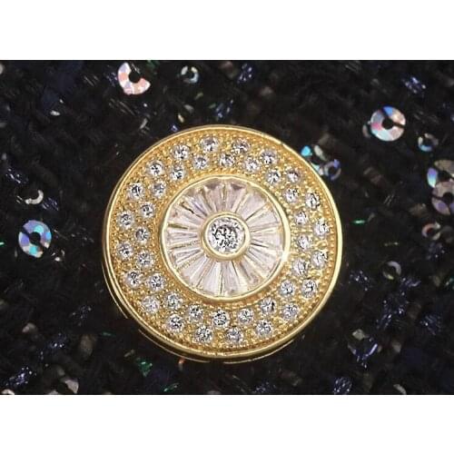High grade rhinestone buttons zircon crystal accessories round buttons