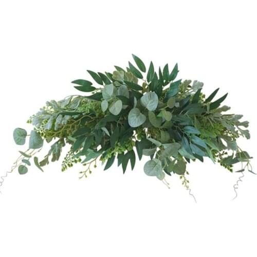 Greenery Swag Door Wreath Artificial Front Simulation Leaves Leaf Lintel Window Wall Decoration For Home Garden Fake Flower