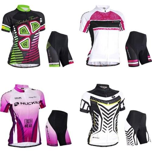 Women 2021 Summer Quick-Dry Road Bike Jersey Set BIB Shorts Fashion Cycling Clothing MTB Suit Female Bicycle Clothes Dress Kit