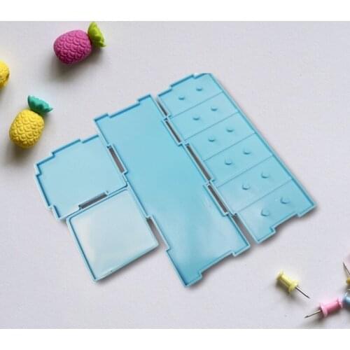 1 Set Domino Box Epoxy Resin Mold Storage Case Silicone Mould DIY Crafts Jewelry Container Home Decoration Casting Mold T84A