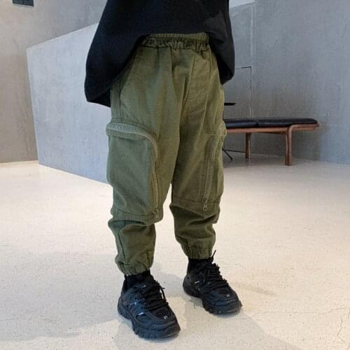 2021 Green Spring Summer Thin Casual Pants Boys Kids Trousers Children Clothing Teenagers Formal Outdoor High Quality