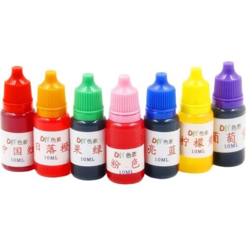 7 Pcs/set 10ml Dyeing Pigment Slime Crystal Mud Colorant Epoxy Crystal DIY Hand-Made Jewelry Accessories