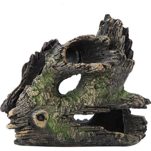 Aquarium Driftwood Decoration Artificial Resin Tree Trunk For Fish Tank Ornaments Resin Crystal Shrimp Refuge House Breeding