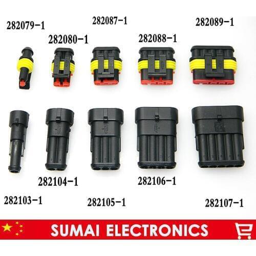 AMP/TE 1/2/3/4/5/6 Pin HID Auto male&female waterproof connectors plug kids for HEV/EV Start/Stop/Inverter Systems etc