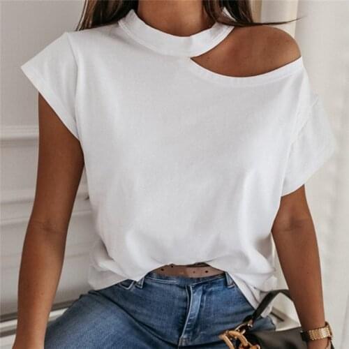 White Women Summer T Shirt Casual V-neck Tshirt Short Sleeve Ladies Women Clothings Tee Shirts