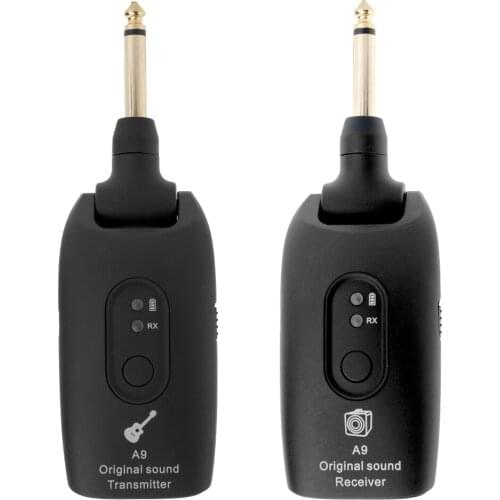 2.4G Wireless Guitar System Electric Guitars Transmitter and Receiver Set Built-in Rechargeable Battery 30M Transmission Range