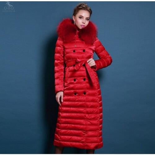 Black Brand luxury 2021 winter jacket women Thicken goose down jackets female Womens Down Outerwear parka X long coats winter