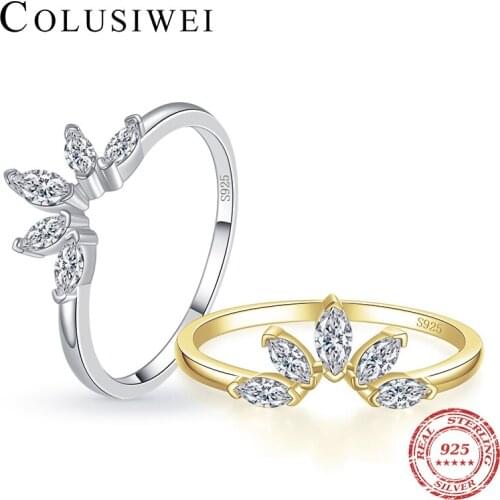 Colusiwei 925 Sterling Silver Blooming Flower Design Finger Rings for Women Stackable Ring Korean Style Fine Jewelry Accessories
