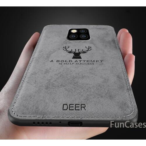 For Huawei P10 Plus P20 Mate 20 X Pro lite Deer cover soft TPU Cloth Texture Case for Huawei Honor Play 8 X max V 9 i Note 10
