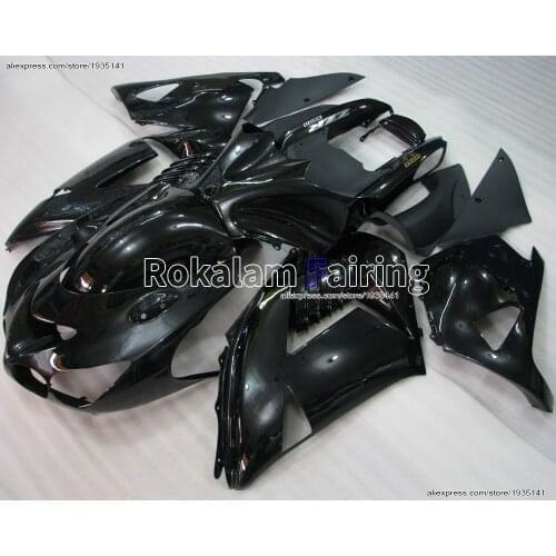 For Kawasaki Ninja ZX14R 2006-2011 ZZR 1400 Whole Black Body 06 07 08 09 10 11 ZX-14R Fairing Set (Injection molding)