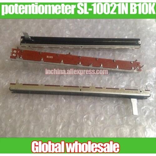 2pcs fader 117MM single joint mixer fader potentiometer SL-10021N B10K handle length 15C