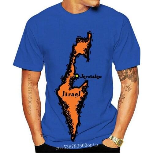 Casual Israel Map Jerusalem Palestine Isreal Holy Land Mens T-Shirt Cotton O Neck Novelty Tshirt Male Female Size S-3xl Tee Top