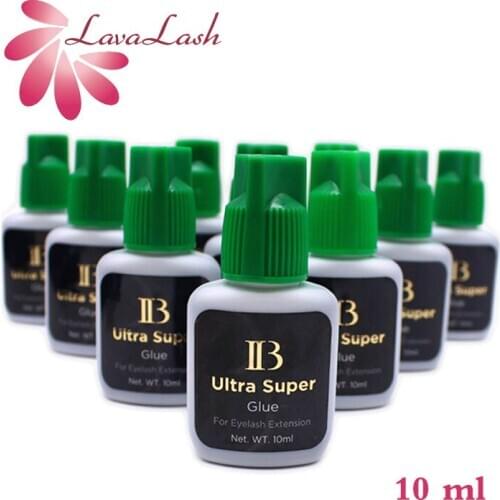 10 Bottles I-Beauty IB Ultra Super Glue 10ml Individual Fast Drying Eyelash Extension Green Cap False Lash Glue Makeup Tool Shop