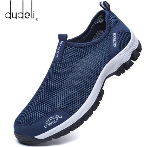 Summer Mesh Men Casual Shoes Water Sneakers Men Outdoor Walking Shoes Trainers Breathable Slip-on Mens Loafers Zapatillas Tenis