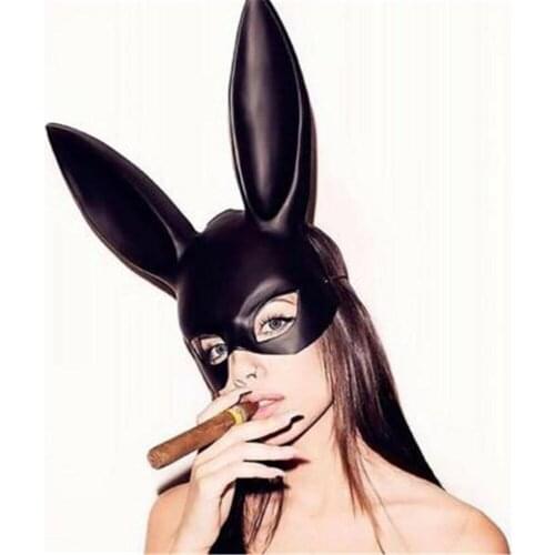 WAYLIKE Halloween Rabbit Ears Mask Cute Bunny Long Ears Bondage Mask Halloween Masquerade Party Cosplay Costume Mask