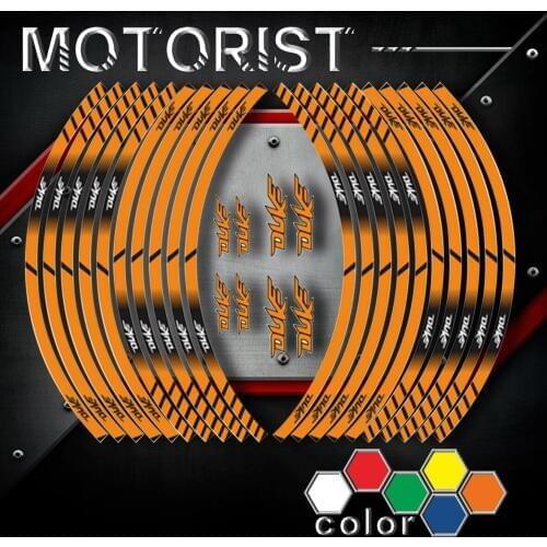 Motorcycle Stickers inner wheel reflective decoration rim stripe decals For KTM DUKE 790 390 200 125 a kit of 10 stripes sticker