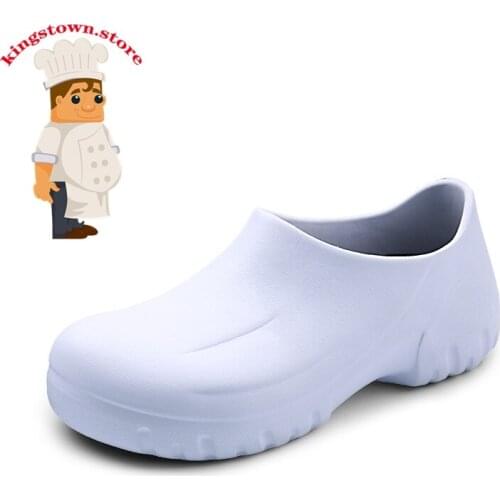 Men Chef Shoes Black Kitchen Work Shoes Hospital Work Shoes Non-Slip Anti-Slip Anti-Horizontal Bottom Sandals Hotel Chef Shoes