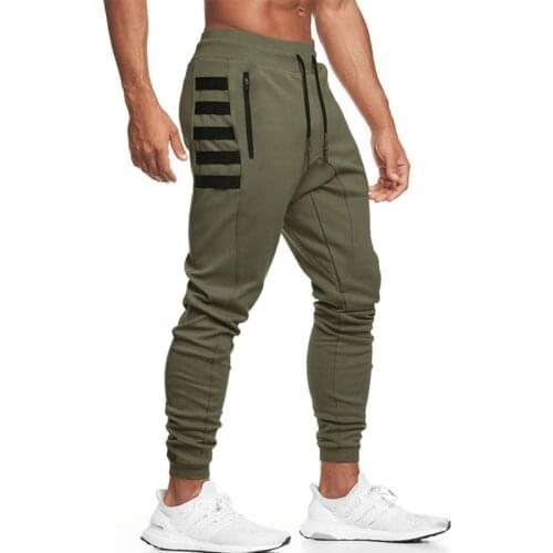 2021 Mens Jogger Pants Autumn New Gym Fitness Training Sweatpants Muscle Men Joggers Running Lace-up Cotton Casual Pants