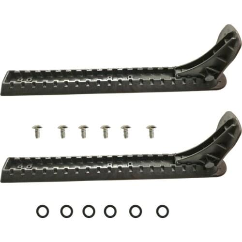 2Pcs Black Kayak Foot Brace Pedal Kit Replacement Pegs Set Nylon Inflatable Boat Rowing Boat Canoe Toe Pilot Foot