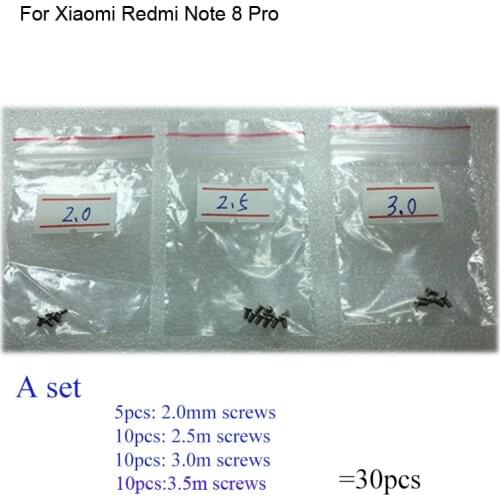 30PCS a set Silver Screw For Xiaomi Redmi Note 8 Pro mainboard motherboard Cover Screws Repair Parts For Xiao mi Redmi Note8 Pro