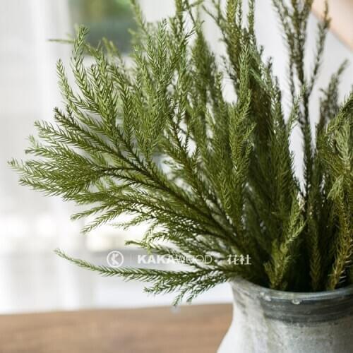 Northern European-Style Natural Dried Flower Green Vegetation Plant Decorative Grass Leaves Dried Branches Flower Arrangement